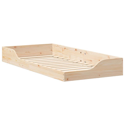 Rám Postele Hnědá 80 X 200 Cm Masivní Borové Dřevo