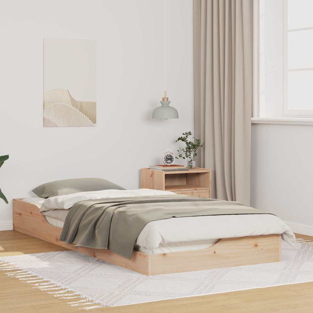 Rám Postele Hnědá 80 X 210 Cm Masivní Borové Dřevo