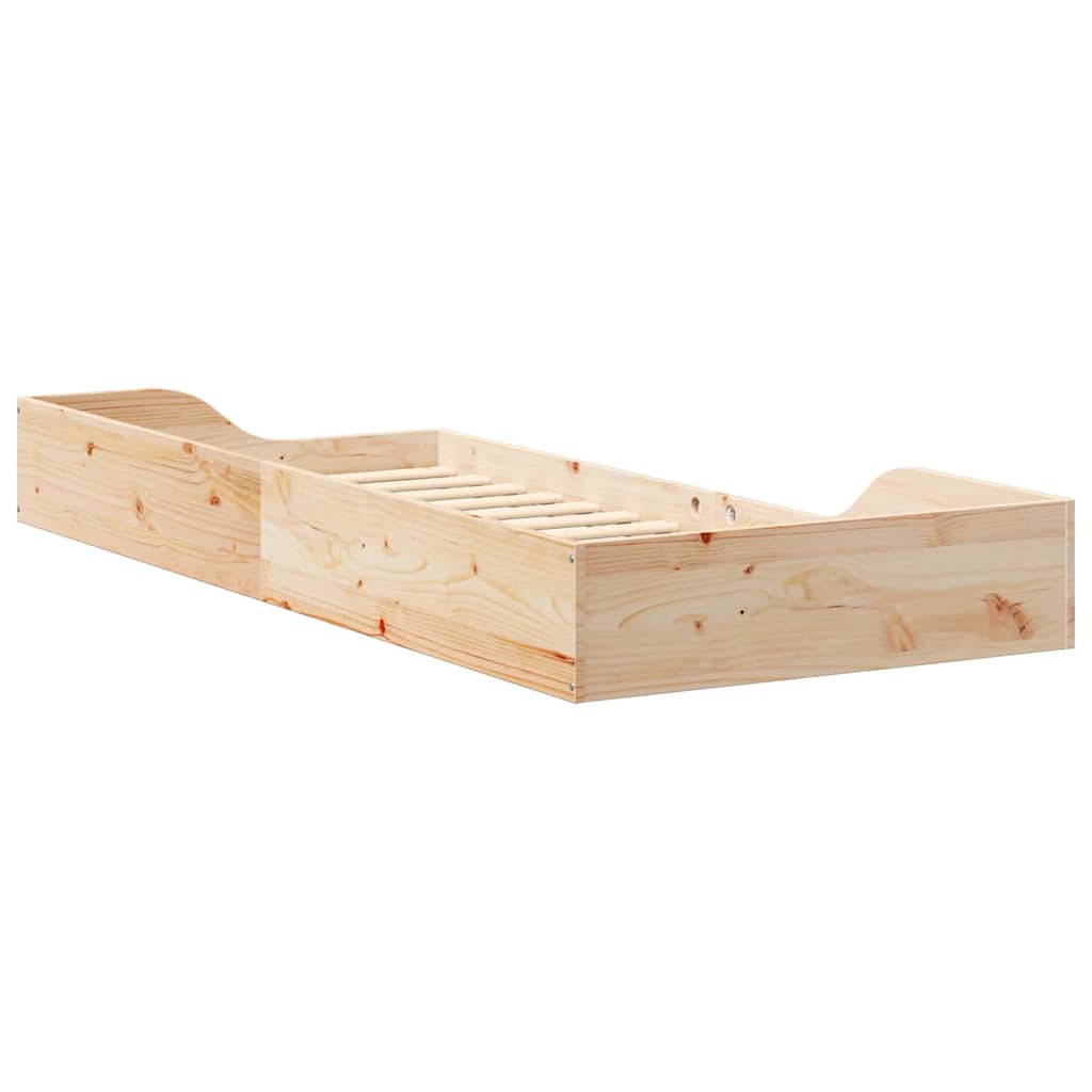 Rám Postele Hnědá 80 X 210 Cm Masivní Borové Dřevo