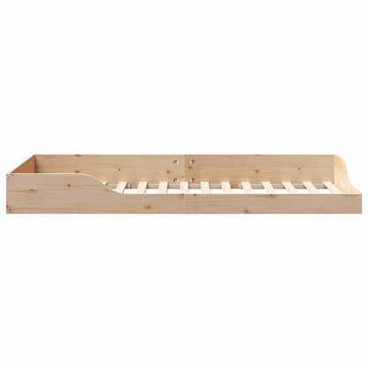 Rám Postele Hnědá 80 X 210 Cm Masivní Borové Dřevo
