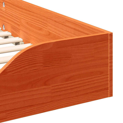 Rám Postele Voskově Hnědá 80 X 210 Cm Masivní Borové Dřevo