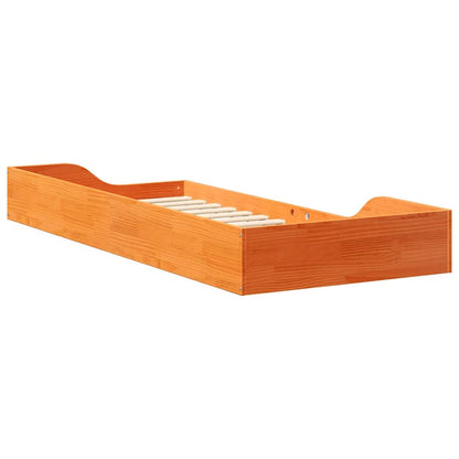 Rám Postele Voskově Hnědá 80 X 210 Cm Masivní Borové Dřevo