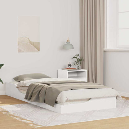 Rám Postele Bílá 90 X 210 Cm Masivní Borové Dřevo