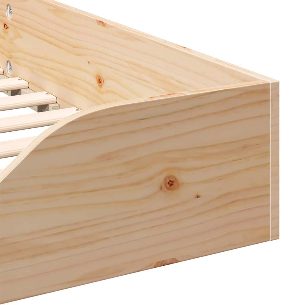Rám Postele Hnědá 100 X 210 Cm Masivní Borové Dřevo