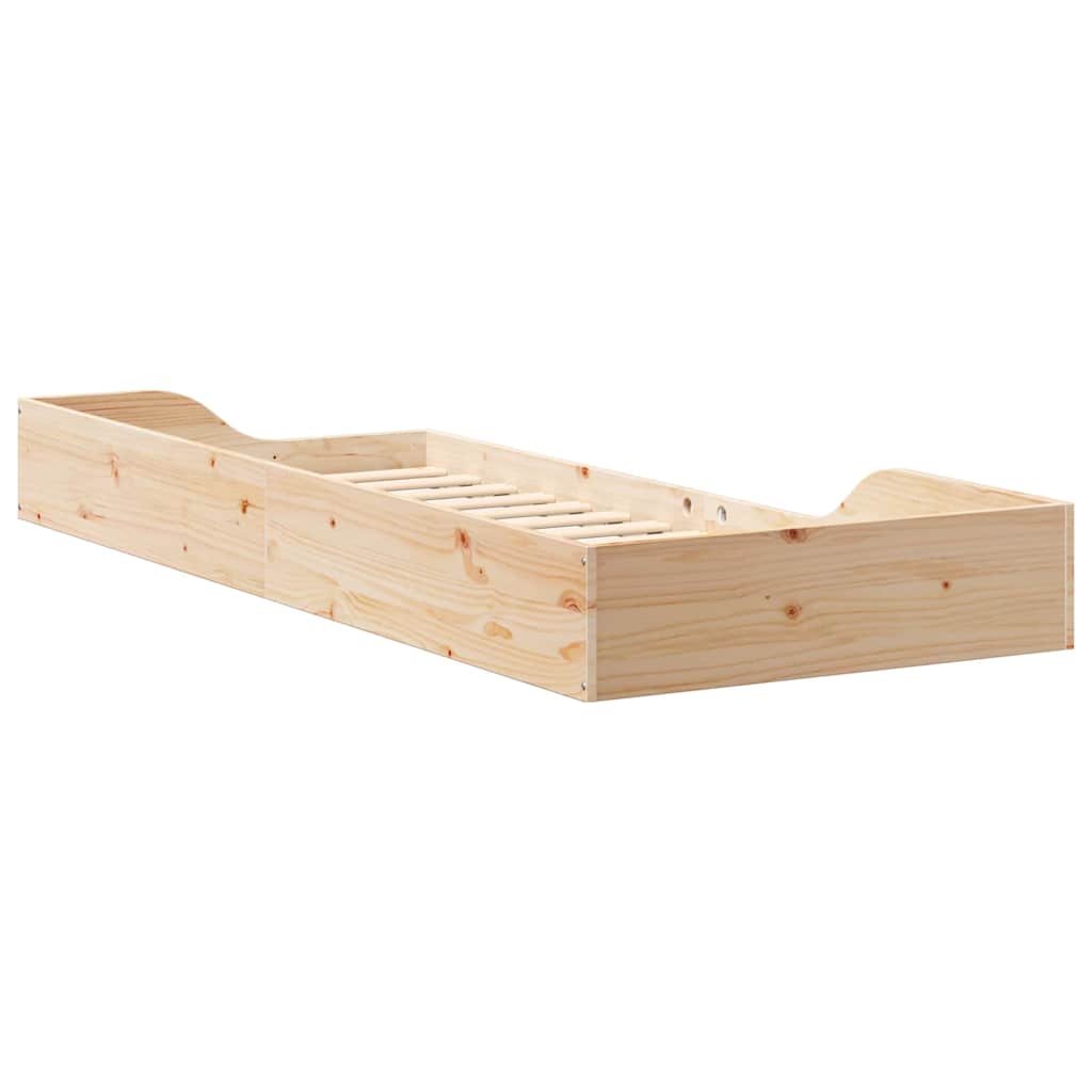 Rám Postele Hnědá 80 X 220 Cm Masivní Borové Dřevo