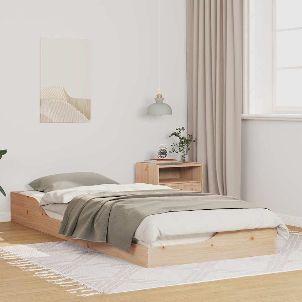 Rám Postele Hnědá 90 X 220 Cm Masivní Borové Dřevo