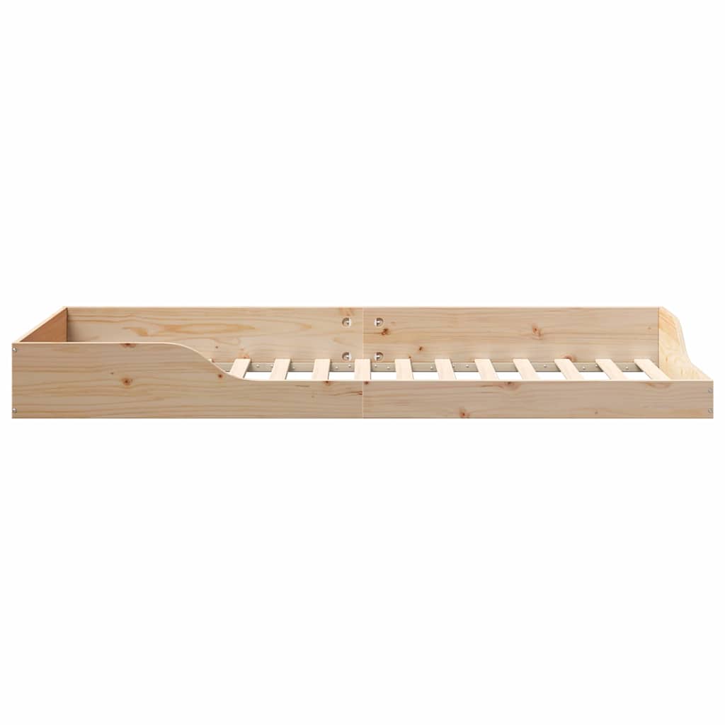 Rám Postele Hnědá 90 X 220 Cm Masivní Borové Dřevo