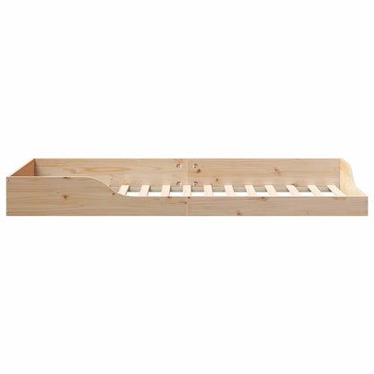 Rám Postele Hnědá 100 X 220 Cm Masivní Borové Dřevo