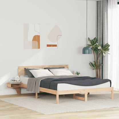 Rám Postele S Čelo Hnědá 160 X 200 Cm Masivní Borové Dřevo