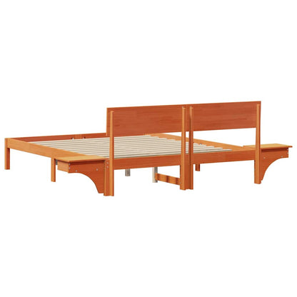 Rám Postele Voskově Hnědá 150 X 200 Cm Masivní Borové Dřevo