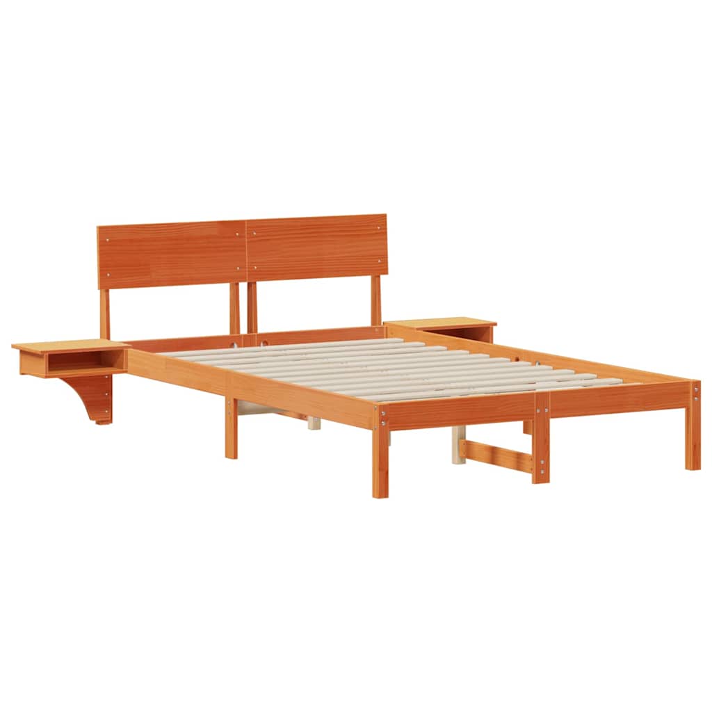 Rám Postele Voskově Hnědá 120 X 190 Cm Masivní Borové Dřevo