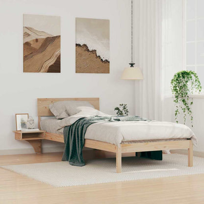 Rám Postele S Čelo Hnědá 80 X 200 Cm Masivní Borové Dřevo