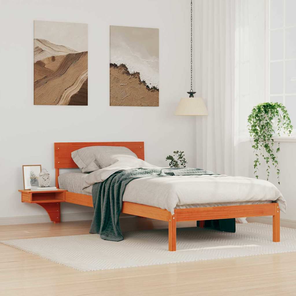 Rám Postele Voskově Hnědá 80 X 200 Cm Masivní Borové Dřevo