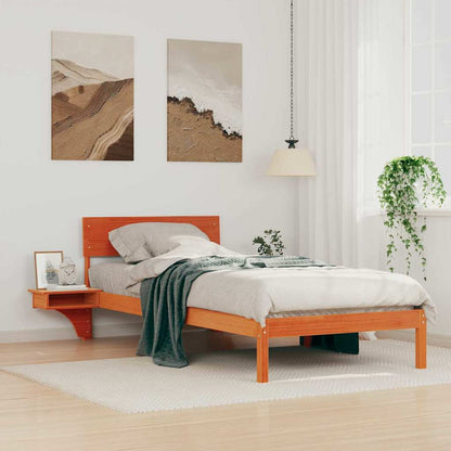 Rám Postele Voskově Hnědá 90 X 190 Cm Masivní Borové Dřevo