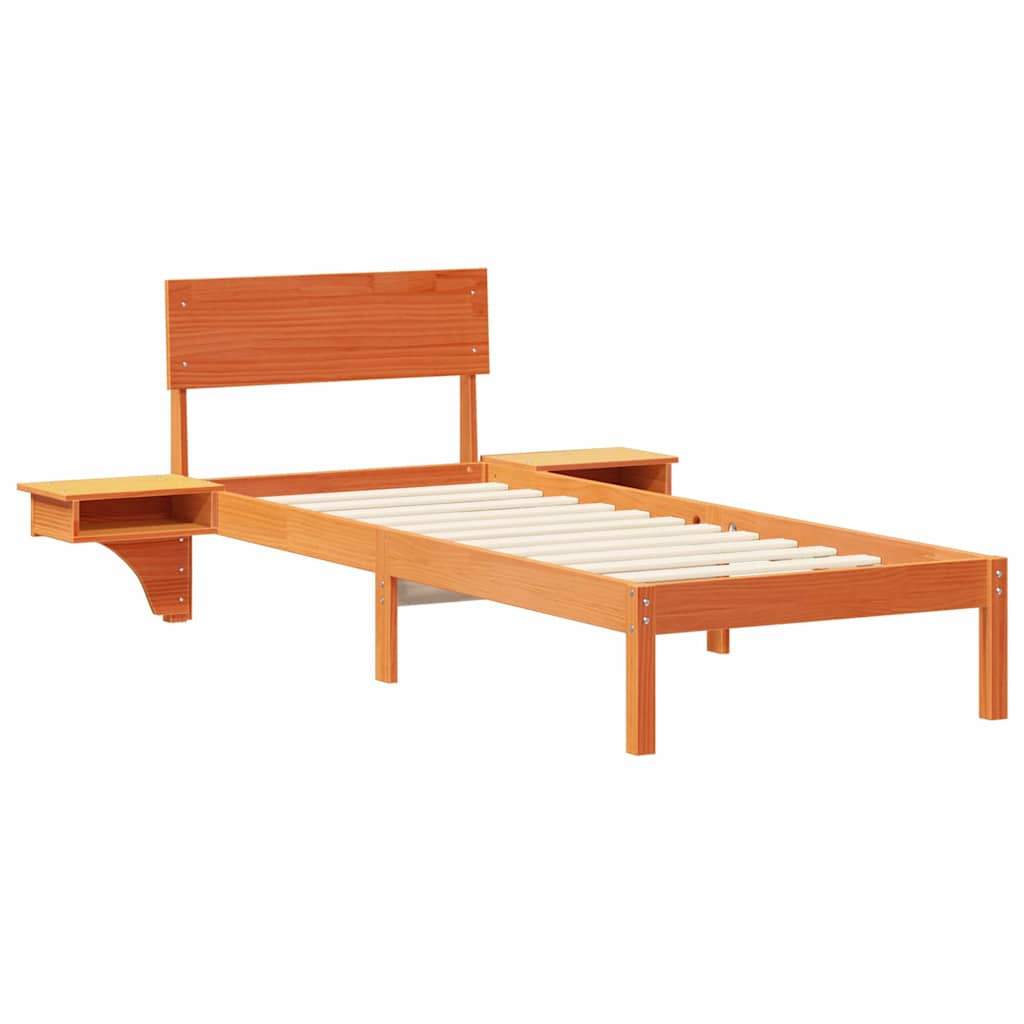 Rám Postele Voskově Hnědá 75 X 190 Cm Masivní Borové Dřevo