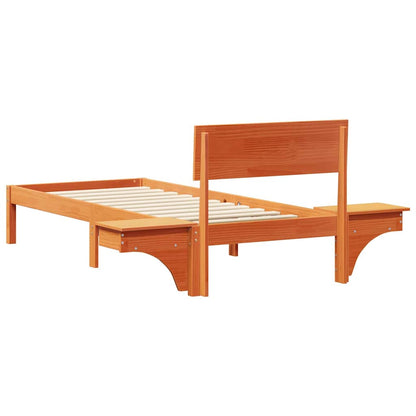 Rám Postele Voskově Hnědá 75 X 190 Cm Masivní Borové Dřevo