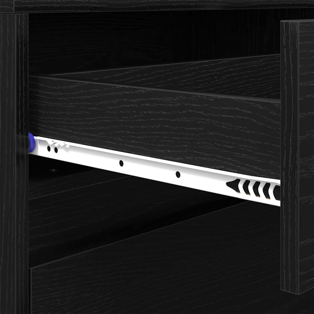 Tv Jednotky 180 X 34 X 50 Cm Černý Dub Kompozitní Dřevo