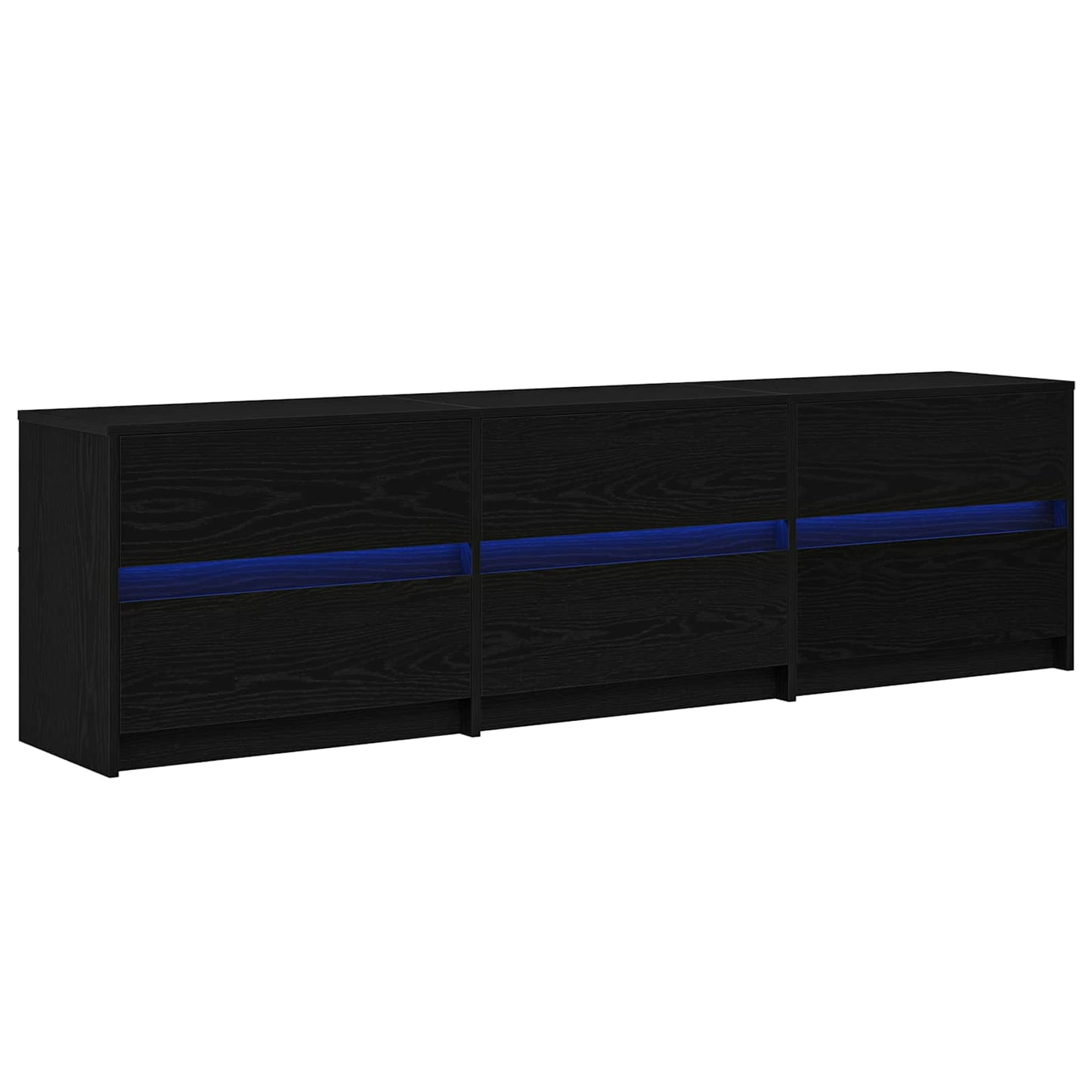 Tv Jednotky 180 X 34 X 50 Cm Černý Dub Kompozitní Dřevo