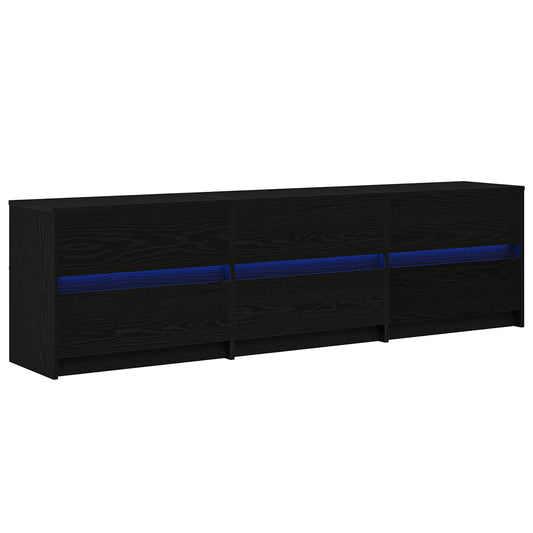 Tv Jednotky 180 X 34 X 50 Cm Černý Dub Kompozitní Dřevo