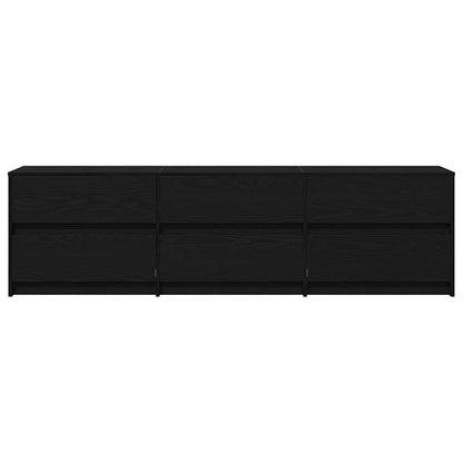Tv Jednotky 180 X 34 X 50 Cm Černý Dub Kompozitní Dřevo