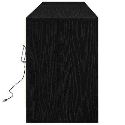 Tv Jednotky 180 X 34 X 50 Cm Černý Dub Kompozitní Dřevo