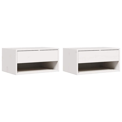 Noční Stolek Se Zásuvkou 2 Pcs Bílá 50 X 32,5 X 24 Cm