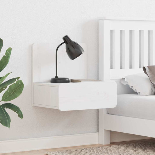 Noční Stolek Se Zásuvkou 2 Pcs Bílá 44 X 32,5 X 40 Cm