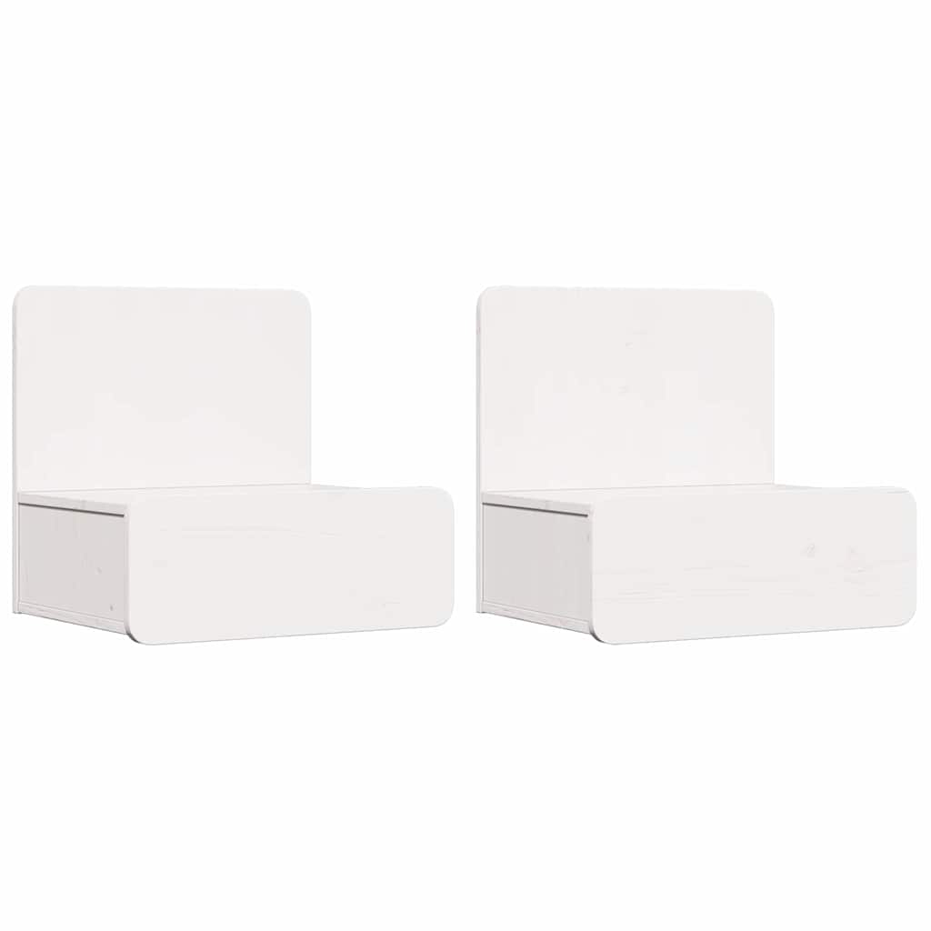 Noční Stolek Se Zásuvkou 2 Pcs Bílá 44 X 32,5 X 40 Cm