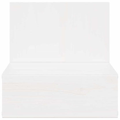 Noční Stolek Bílá 42 X 32,5 X 40 Cm Masivní Borovicové Dřevo