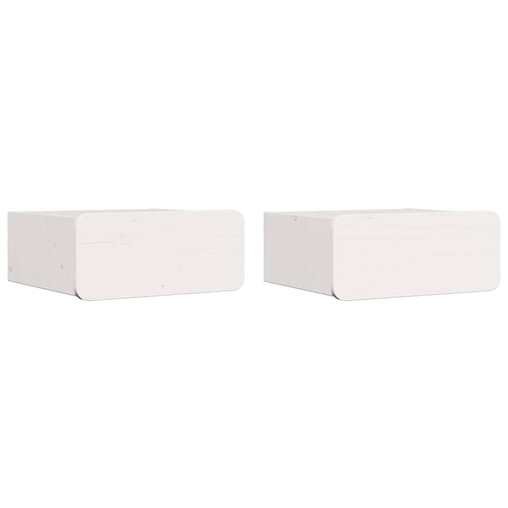 Noční Stolek Se Zásuvkou 2 Pcs Bílá 39 X 34 X 16,5 Cm