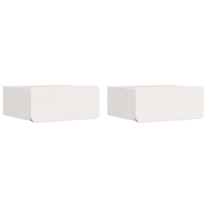 Noční Stolek Se Zásuvkou 2 Pcs Bílá 39 X 34 X 16,5 Cm