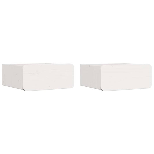 Noční Stolek Se Zásuvkou 2 Pcs Bílá 39 X 34 X 16,5 Cm