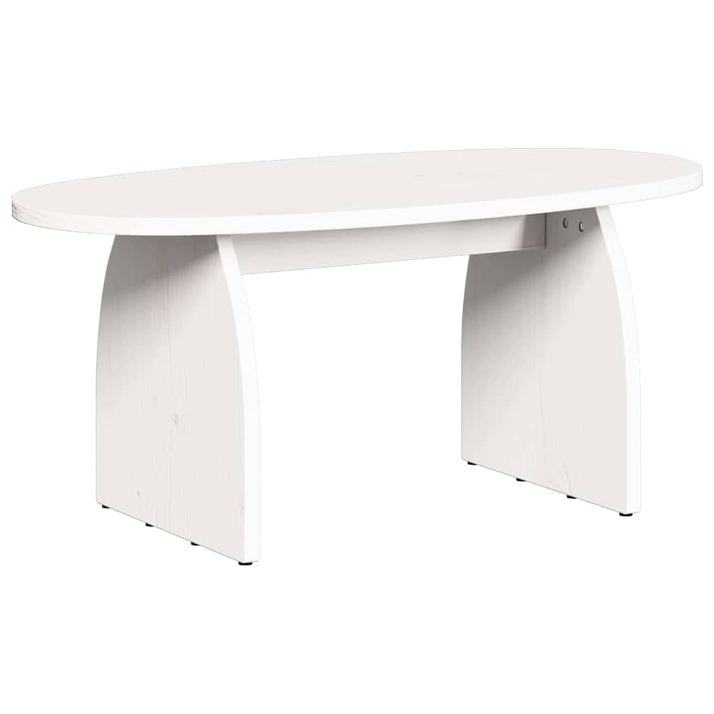 Konferenční Stolek Bílá 80 X 40 X 35 Cm Masivní Borové Dřevo