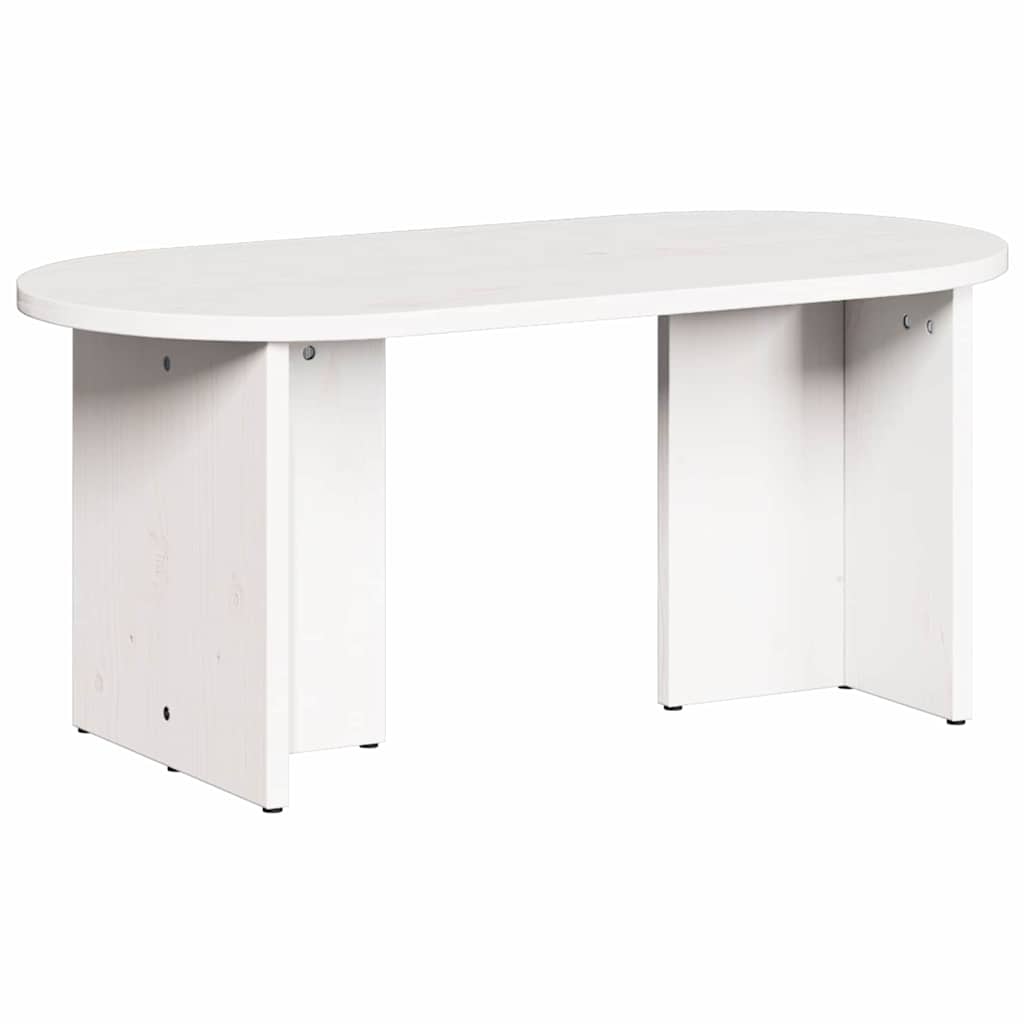 Konferenční Stolek Bílá 80 X 39,5 X 35 Cm Masivní Borové Dřevo