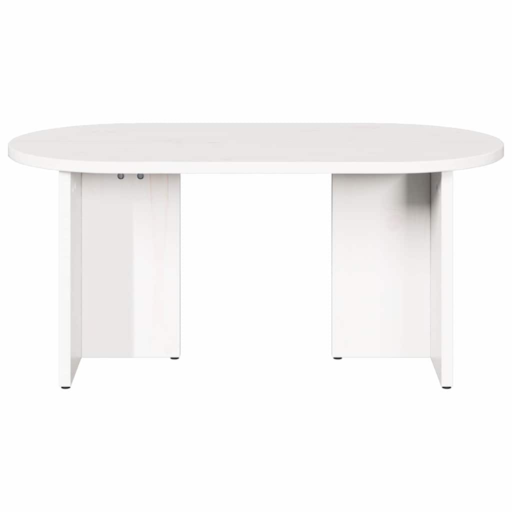Konferenční Stolek Bílá 80 X 39,5 X 35 Cm Masivní Borové Dřevo