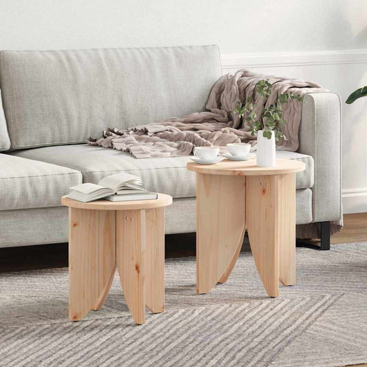 Konferenční Stolek 2 Pcs Přírodní