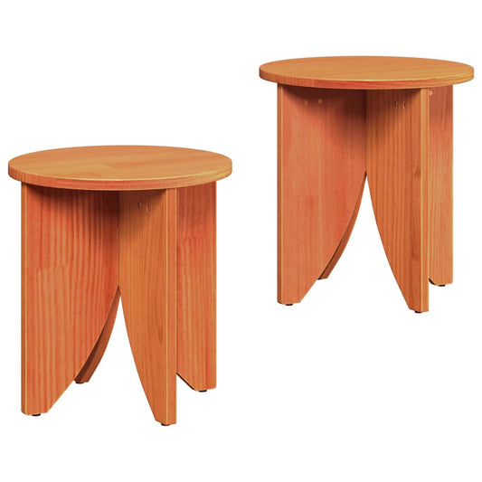 Konferenční Stolek 2 Pcs Voskově Hnědá