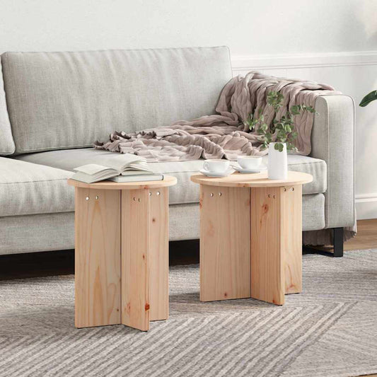 Konferenční Stolek 2 Pcs Přírodní