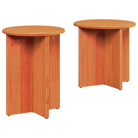 Konferenční Stolek 2 Pcs Voskově Hnědá