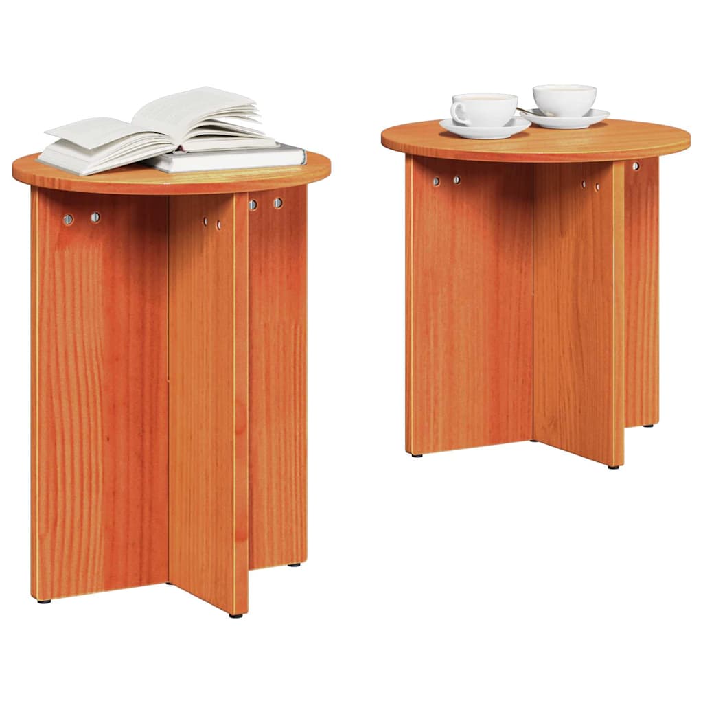 Konferenční Stolek 2 Pcs Voskově Hnědá