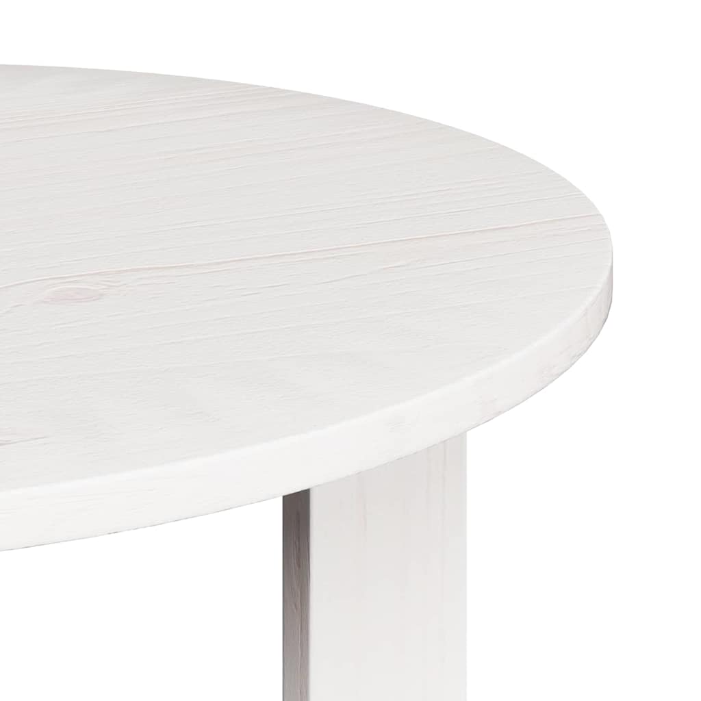 Konferenční Stolek 2 Pcs Bílá Masivní Borové Dřevo