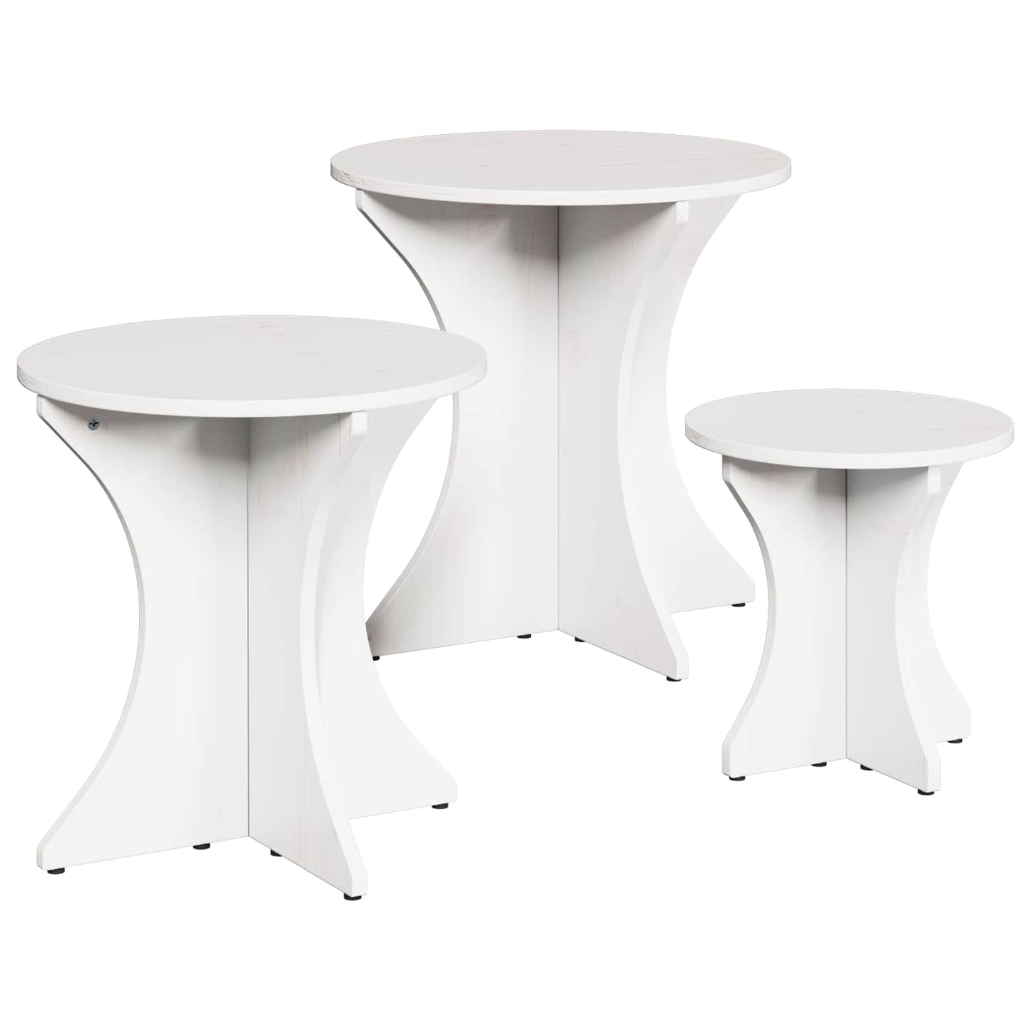 Konferenční Stolek 3 Pcs Bílá