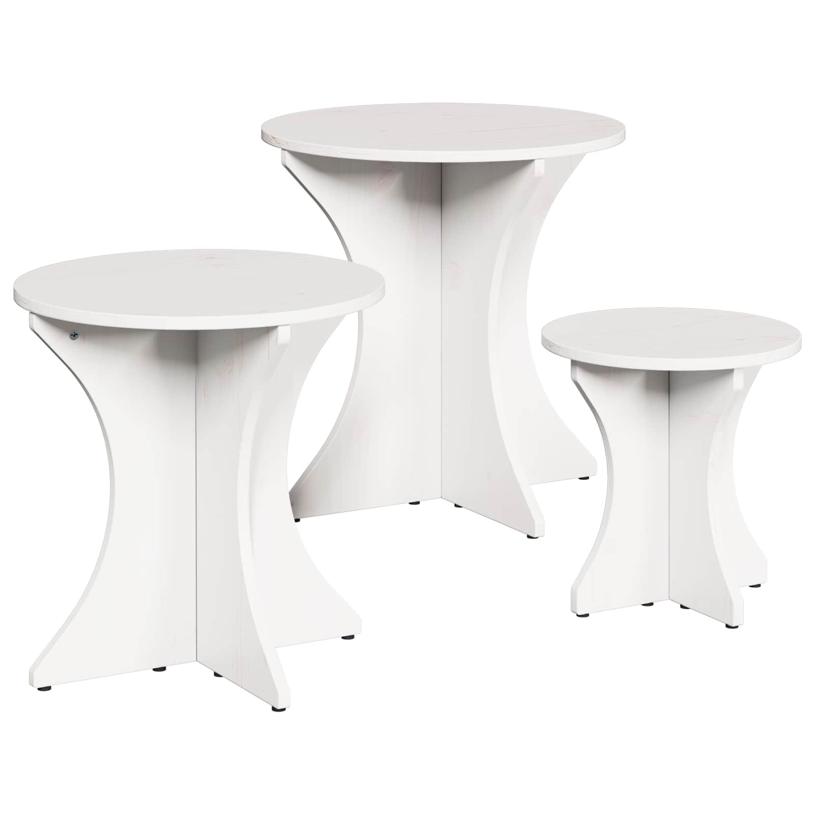 Konferenční Stolek 3 Pcs Bílá