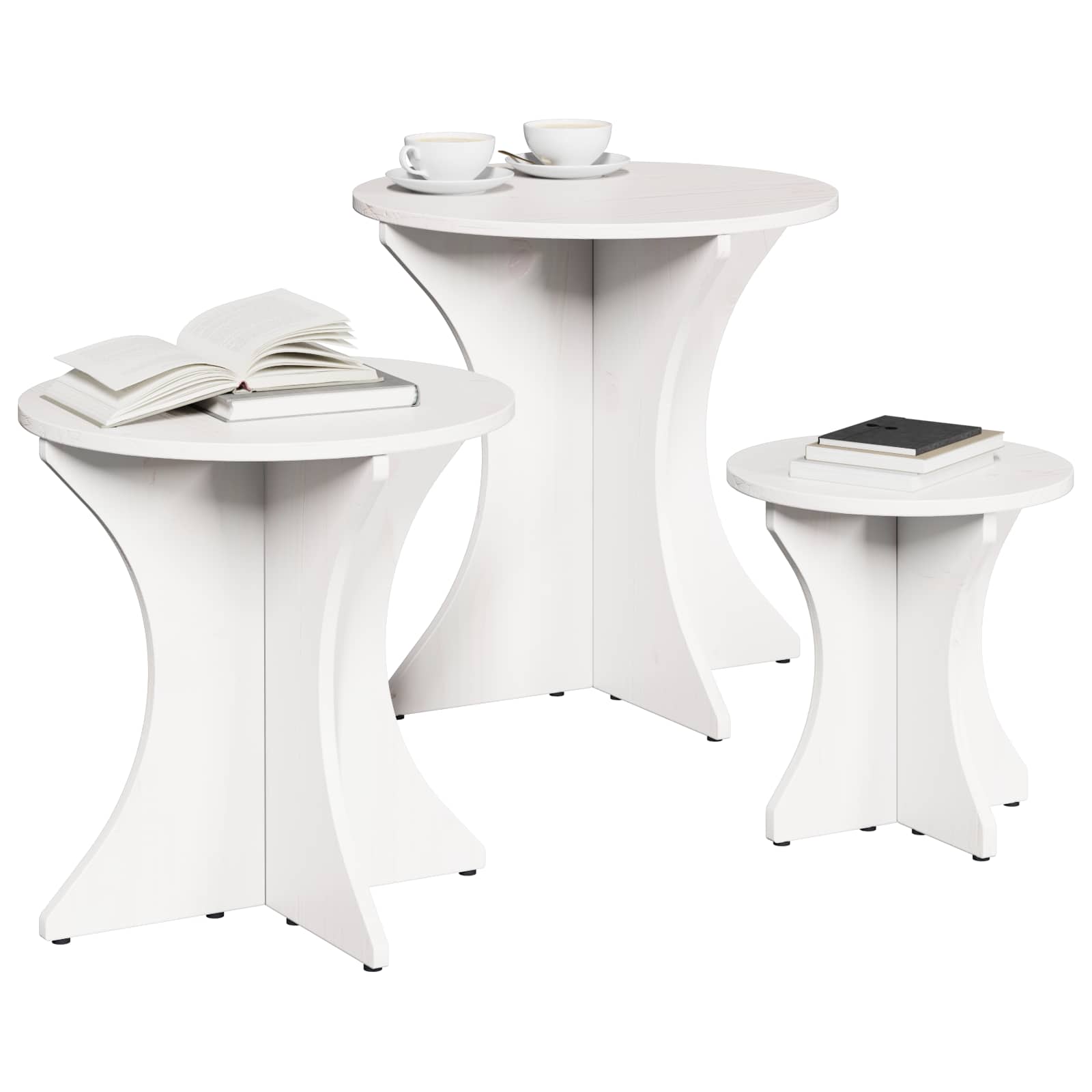 Konferenční Stolek 3 Pcs Bílá