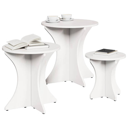 Konferenční Stolek 3 Pcs Bílá