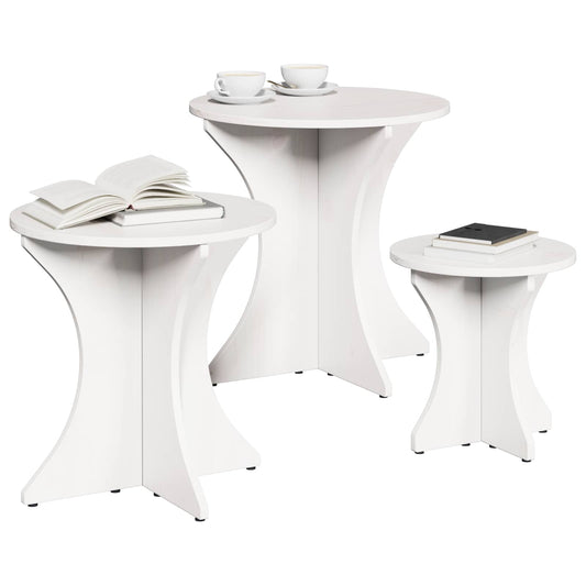 Konferenční Stolek 3 Pcs Bílá
