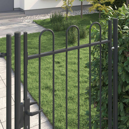 Brána Na Plot Boxtel 103 X 225 Cm Práškově Lakovaná Ocel Šedá