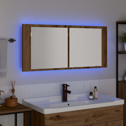 Led Zrcadlová Skříň Artisanový Dub 100 X 12 X 45 Cm