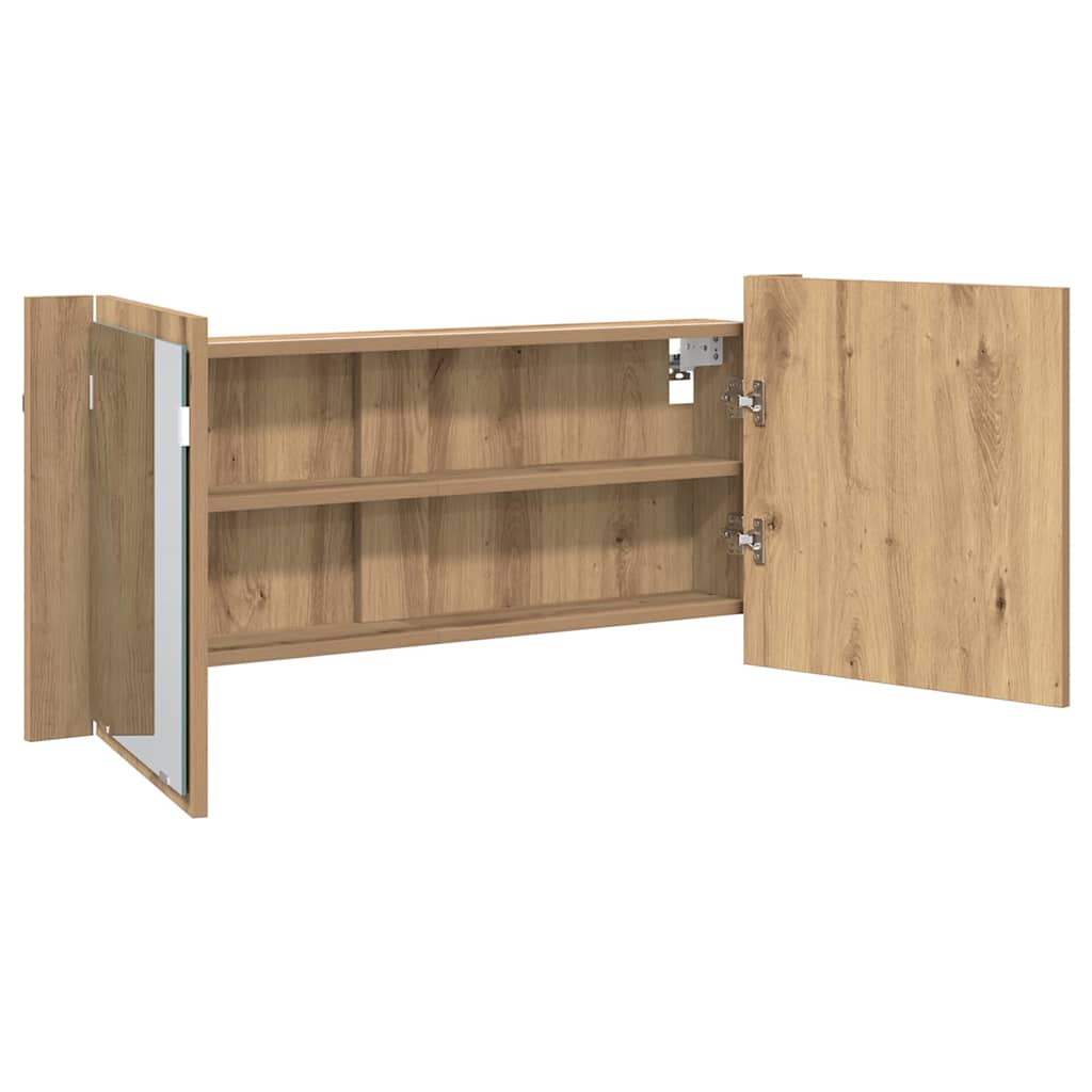 Led Zrcadlová Skříň Artisanový Dub 100 X 12 X 45 Cm