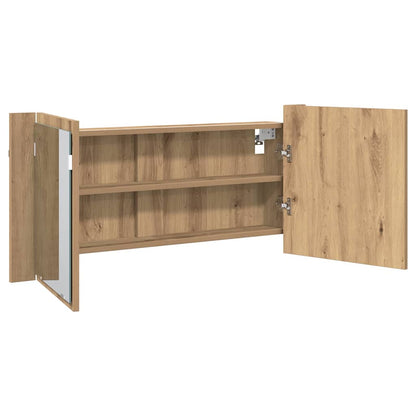 Led Zrcadlová Skříň Artisanový Dub 100 X 12 X 45 Cm